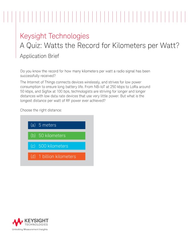 How Far Can a Radio Signal Travel? PDF Asset Page Keysight